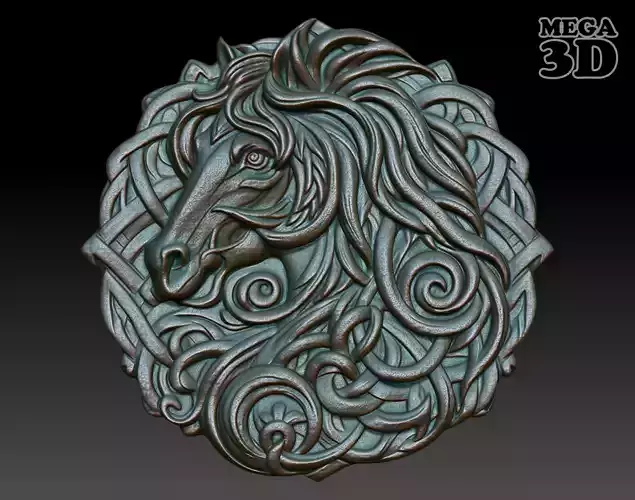Celtic Horse basrelief 15 240612