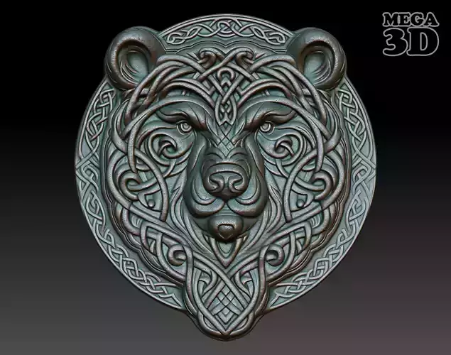 Celtic Bear basrelief 14 240612