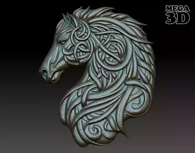 Celtic Horse basrelief 12 240612