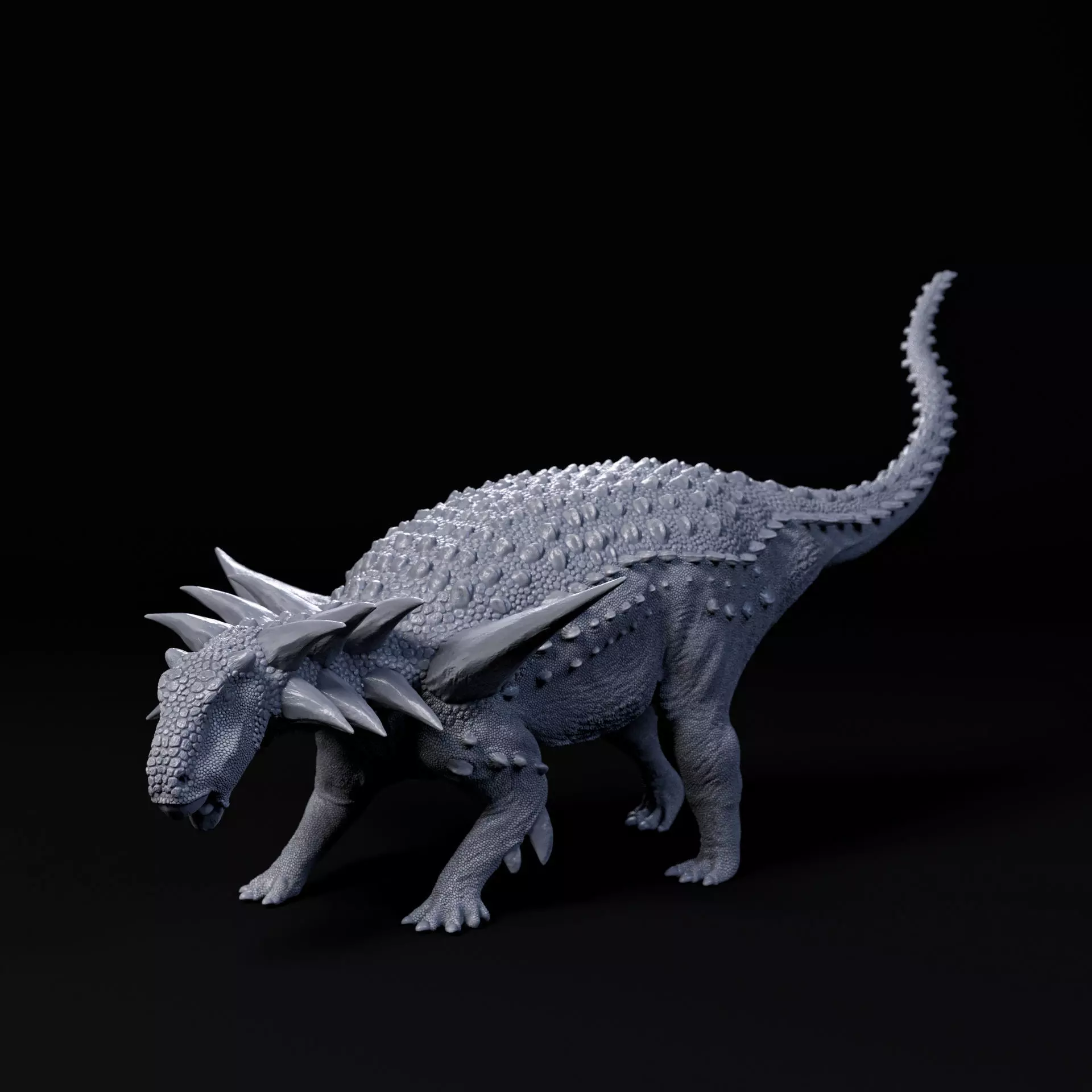 Sauropelta defensive 1-35 scale pre-supported armored dinosaur 3D print model_0