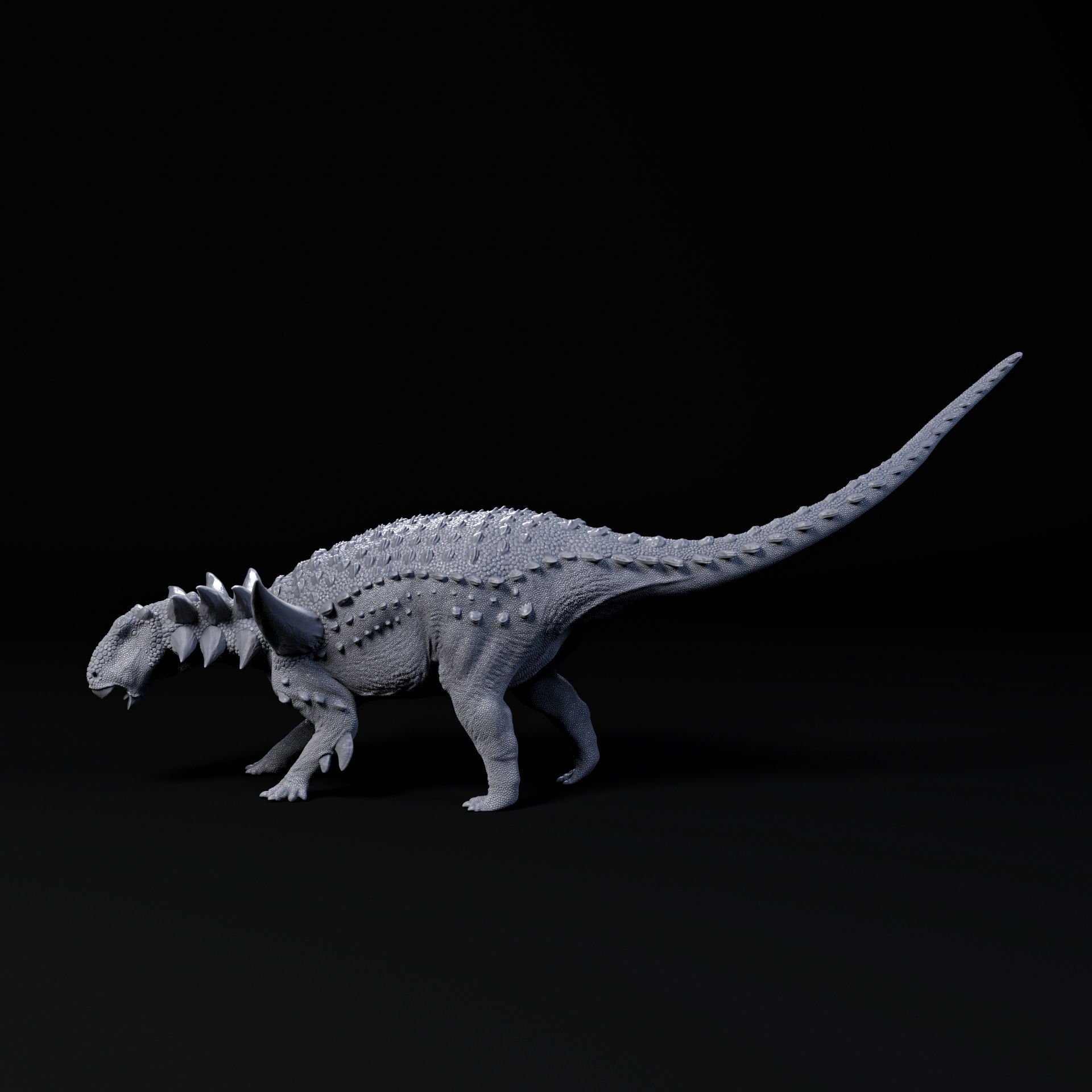 Sauropelta defensive 1-35 scale pre-supported armored dinosaur 3D print model_1