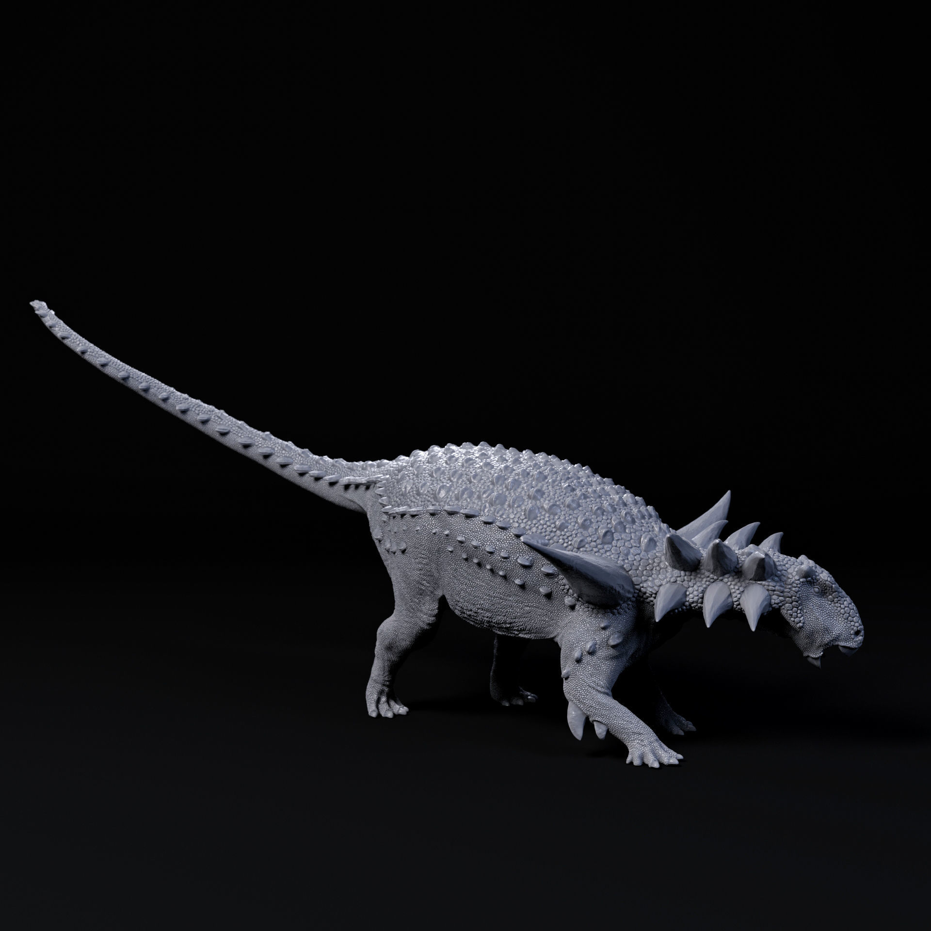 Sauropelta defensive 1-35 scale pre-supported armored dinosaur 3D print model_2