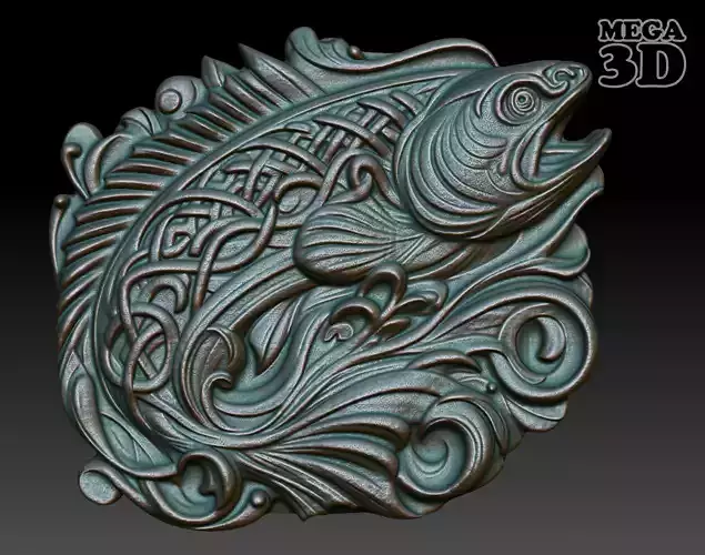 Celtic Fish basrelief 11 240612