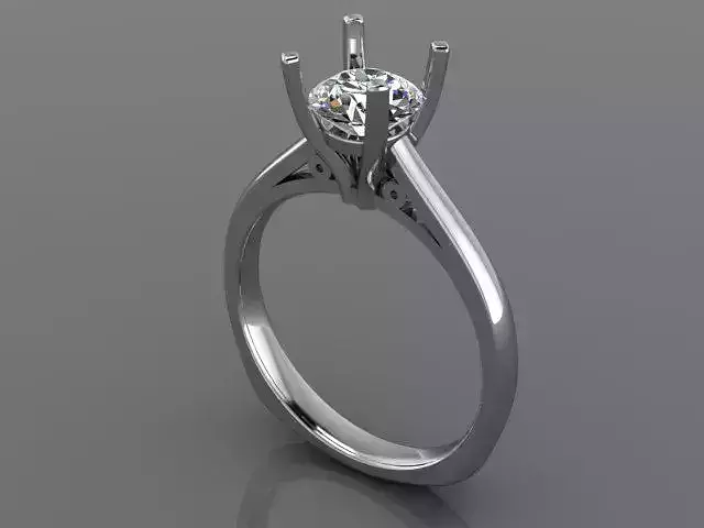 Engagement Ring 7 3DM STL OBJ MTL