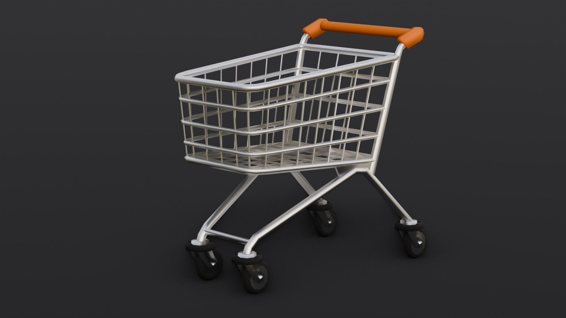 Steel Cart 3D Model  Low-poly 3D model_2