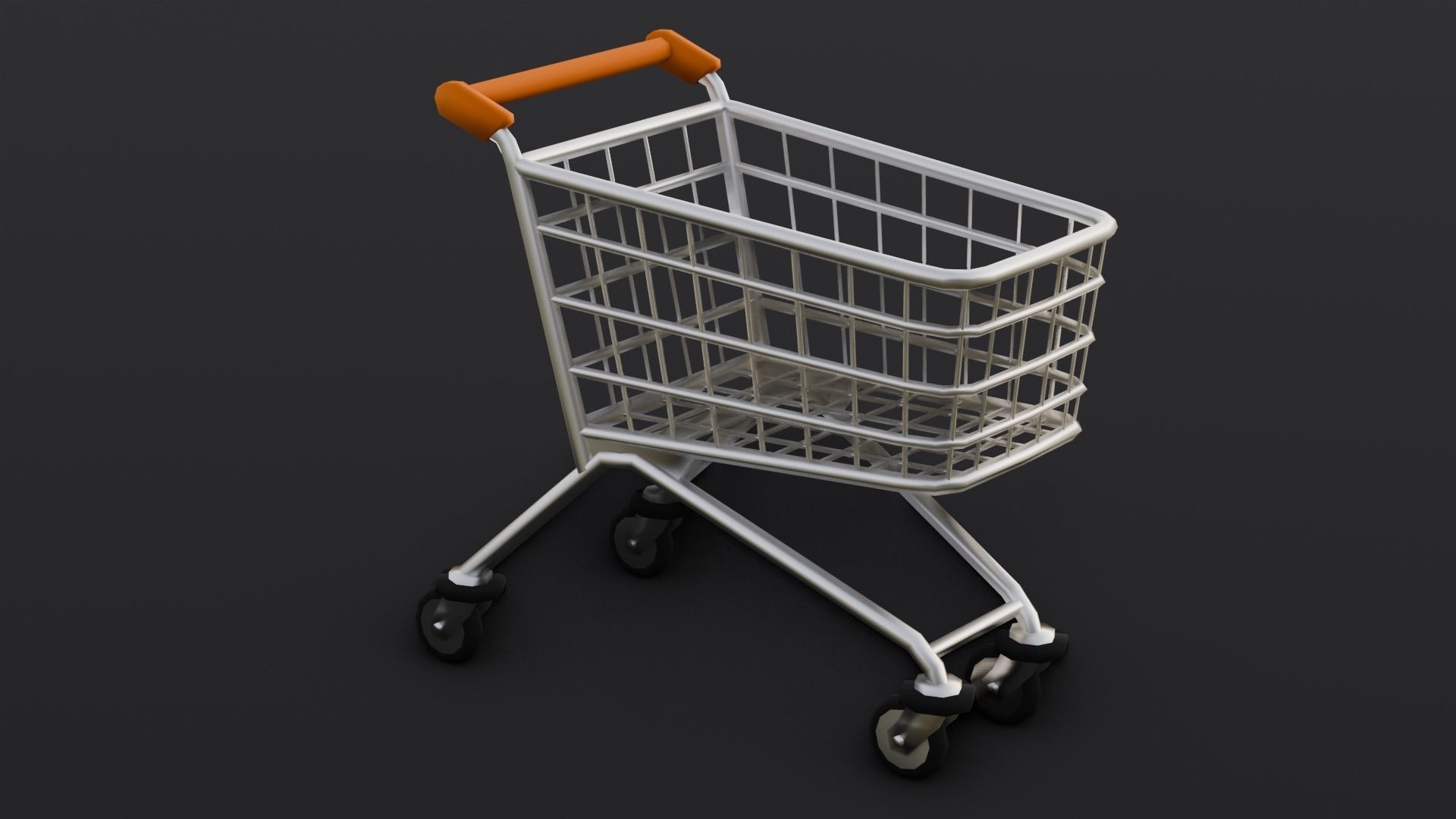 Steel Cart 3D Model  Low-poly 3D model_3