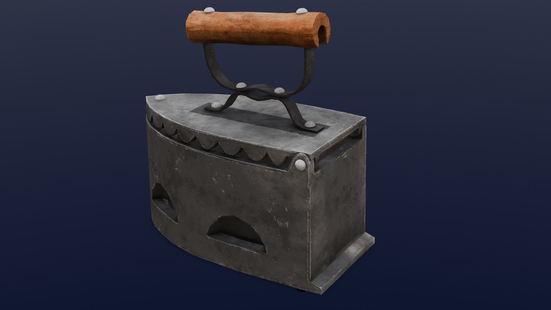 Iron Box 3D Model Low-poly 3D model_3