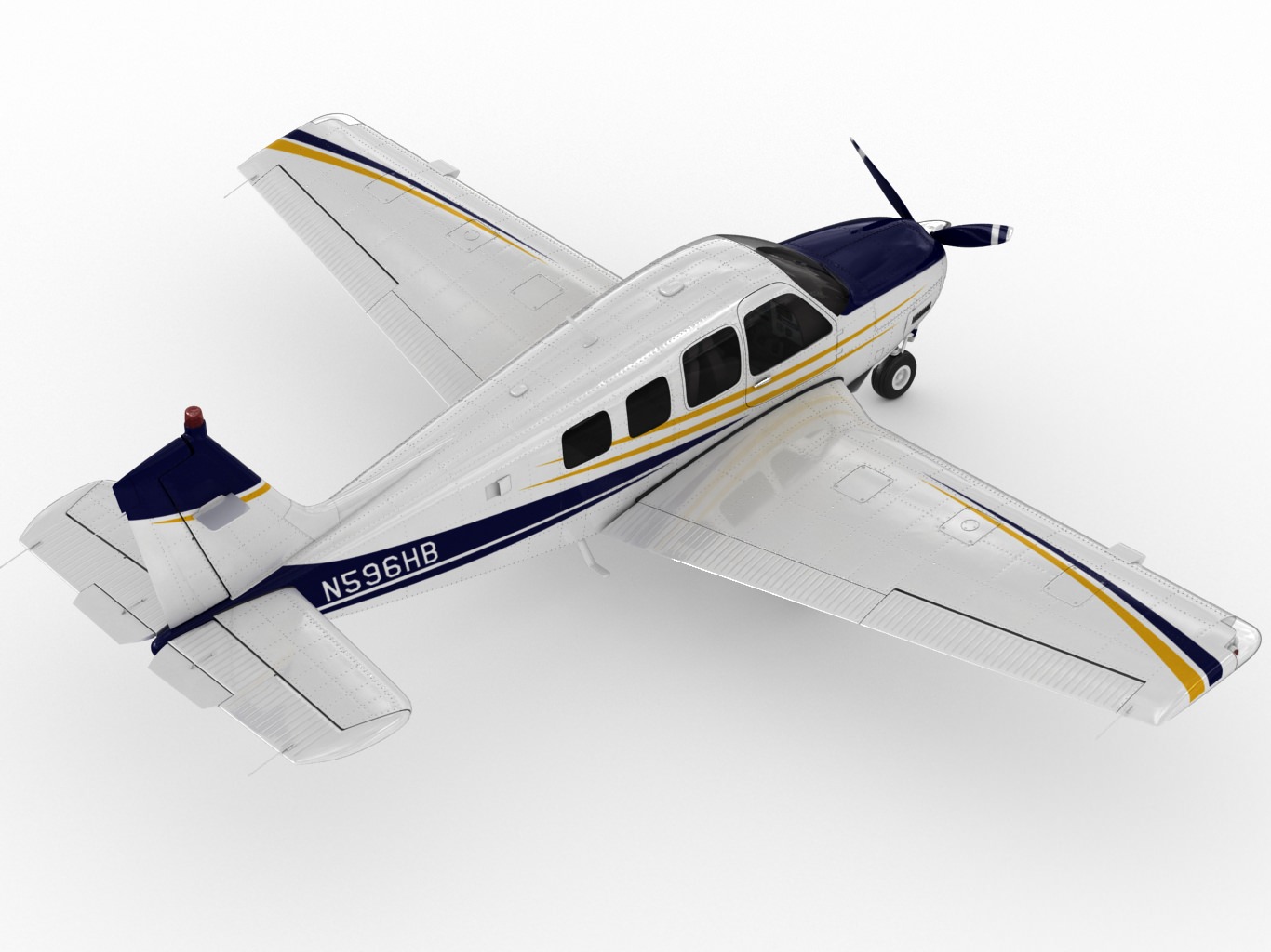Beechcraft Bonanza G36 3D model_4