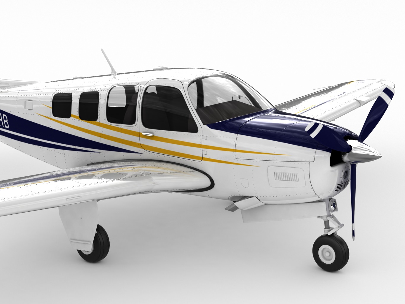Beechcraft Bonanza G36 3D model_2