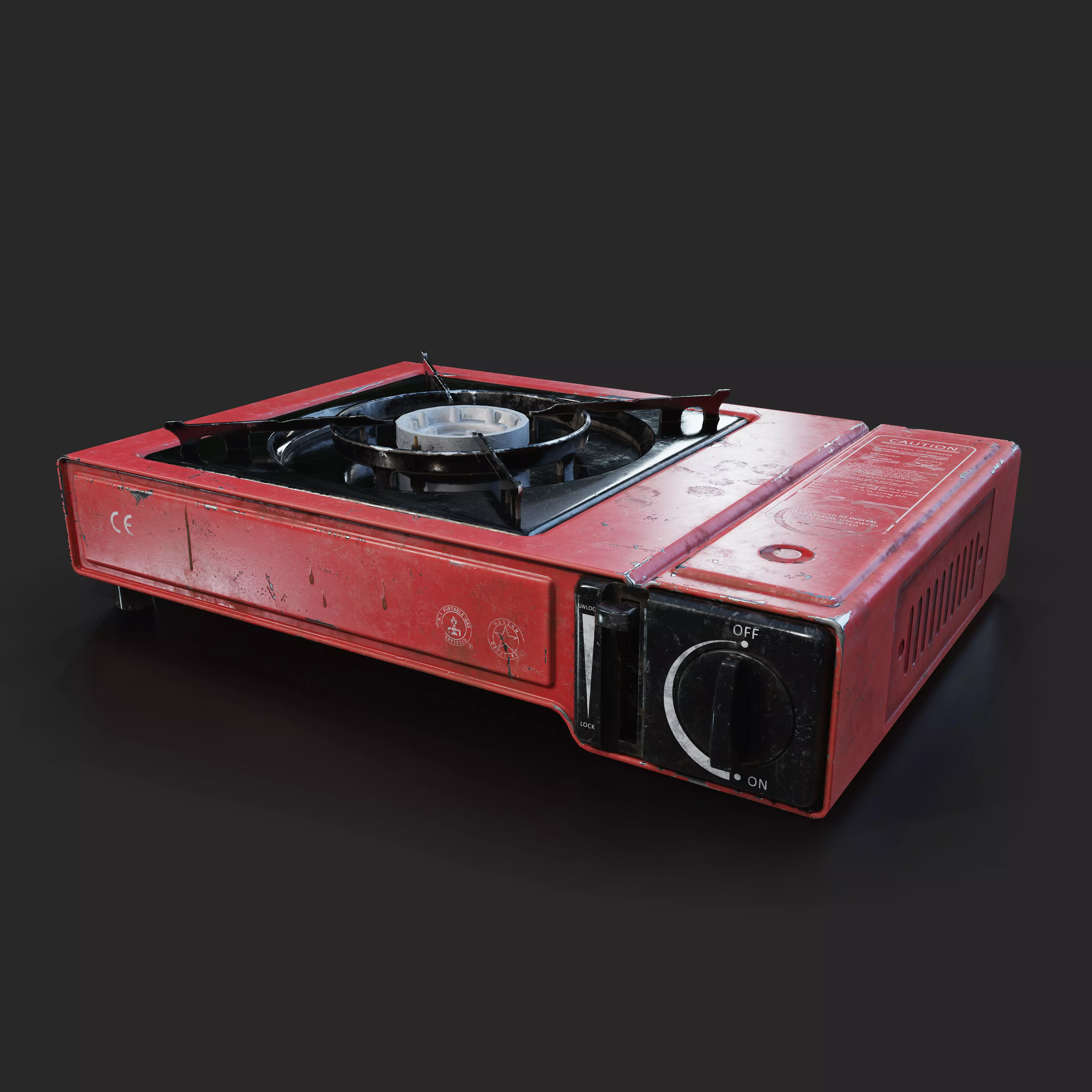 Old Portable Gas used - Optimized for Games and animations   Low-poly 3D model_0