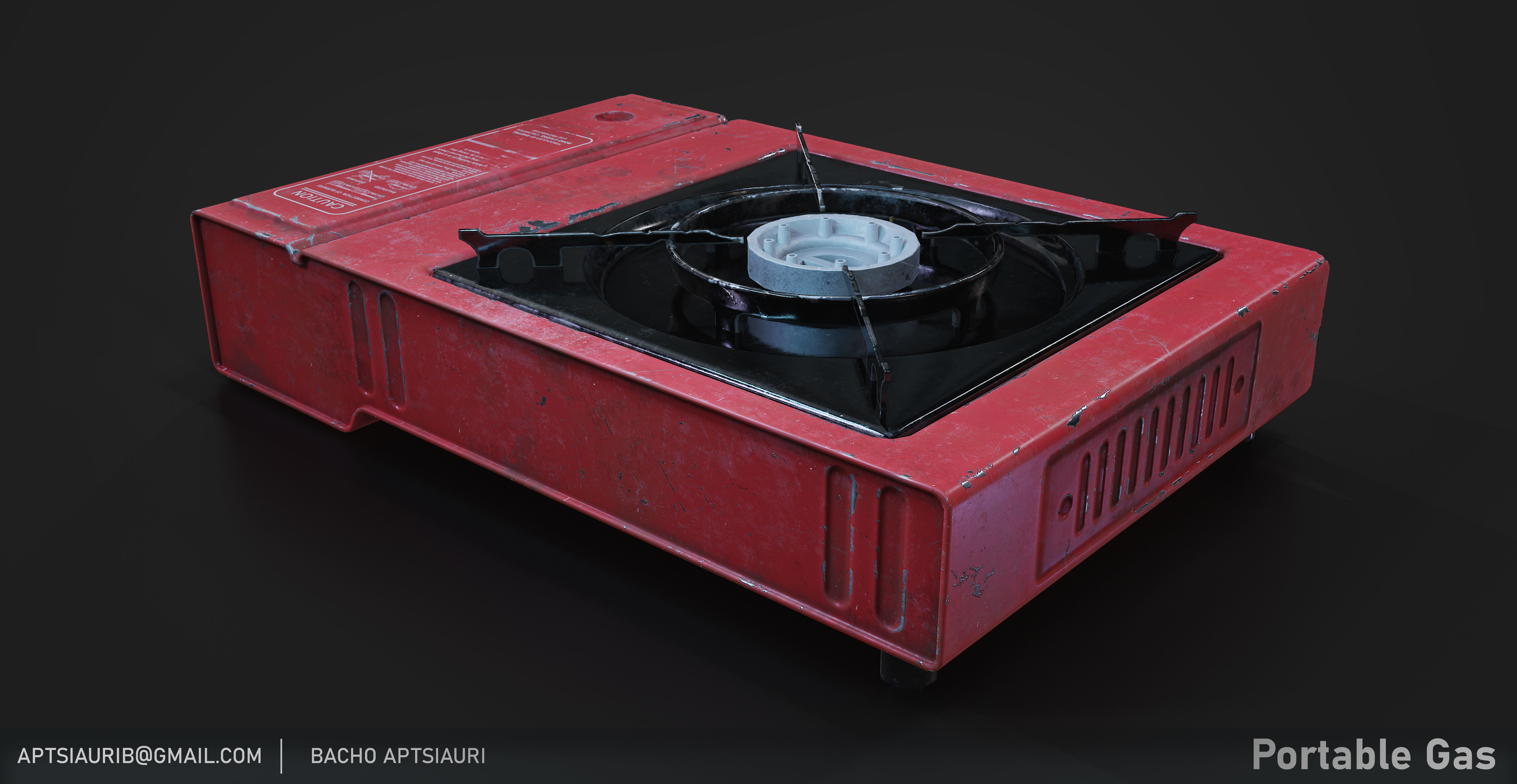 Old Portable Gas used - Optimized for Games and animations   Low-poly 3D model_3