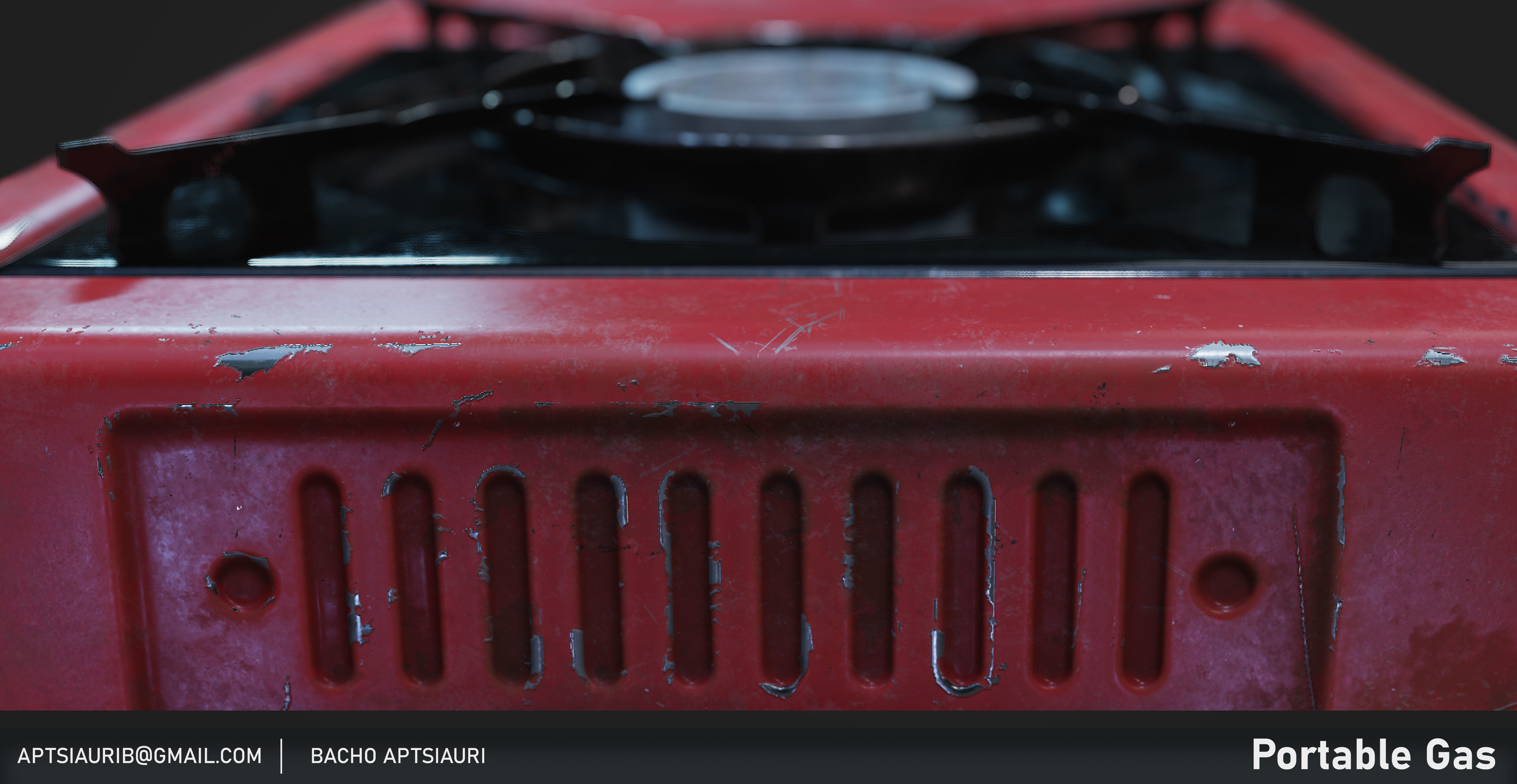 Old Portable Gas used - Optimized for Games and animations   Low-poly 3D model_6