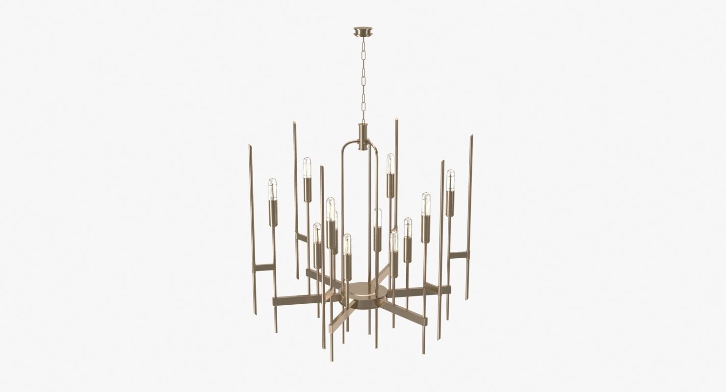 Hudson Valley Bari Chandelier Low-poly 3D model_8