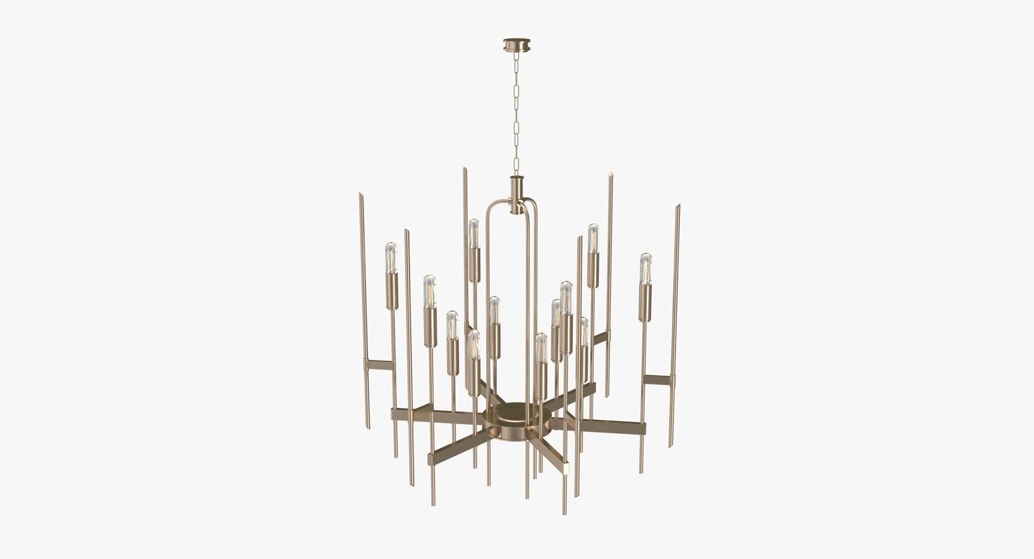 Hudson Valley Bari Chandelier Low-poly 3D model_11