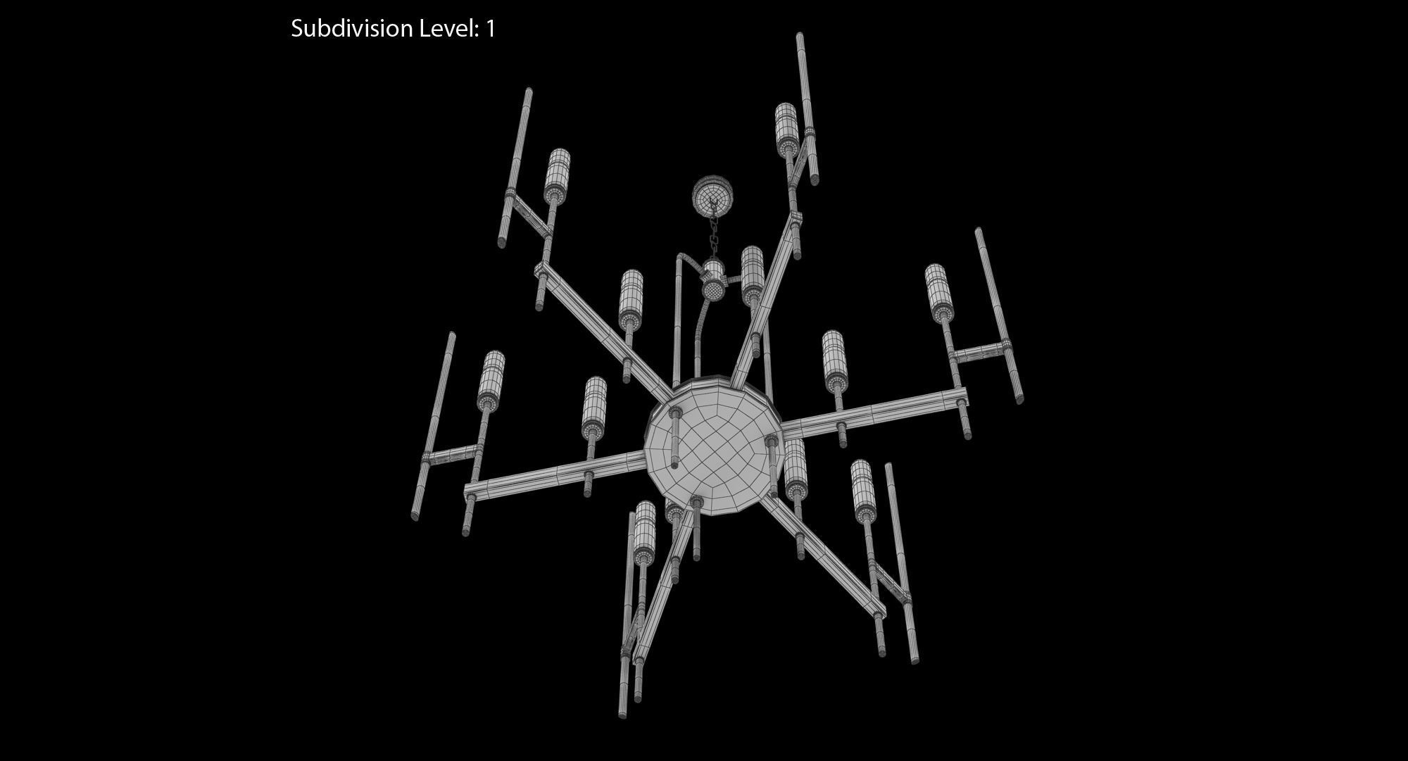 Hudson Valley Bari Chandelier Low-poly 3D model_24