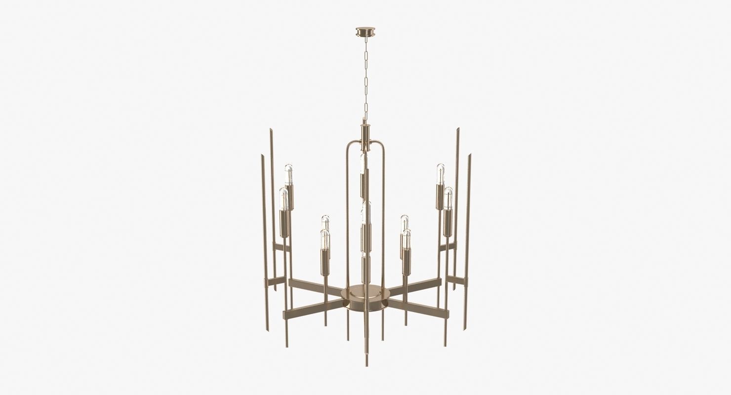 Hudson Valley Bari Chandelier Low-poly 3D model_7