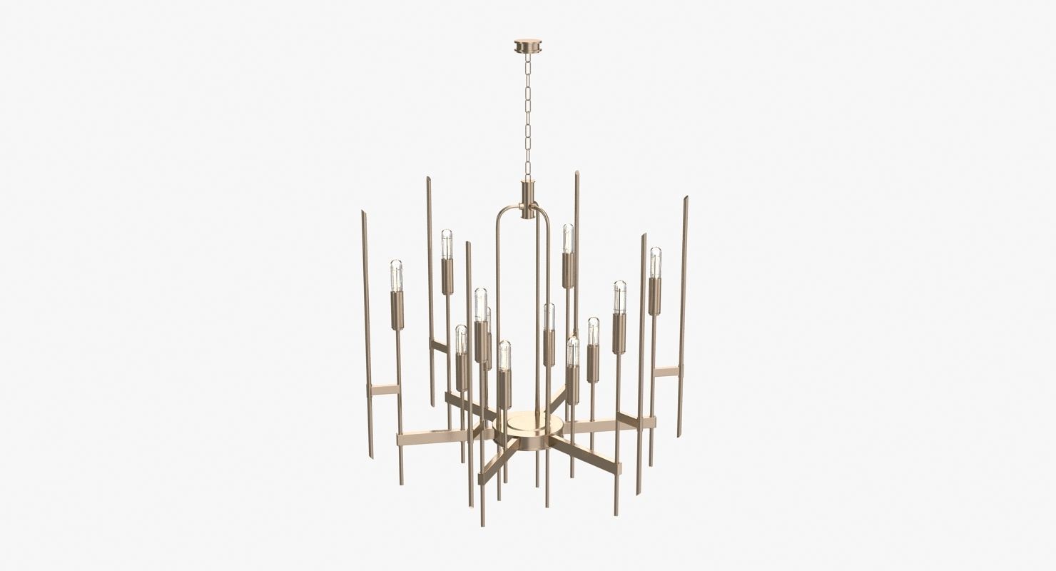 Hudson Valley Bari Chandelier Low-poly 3D model_15