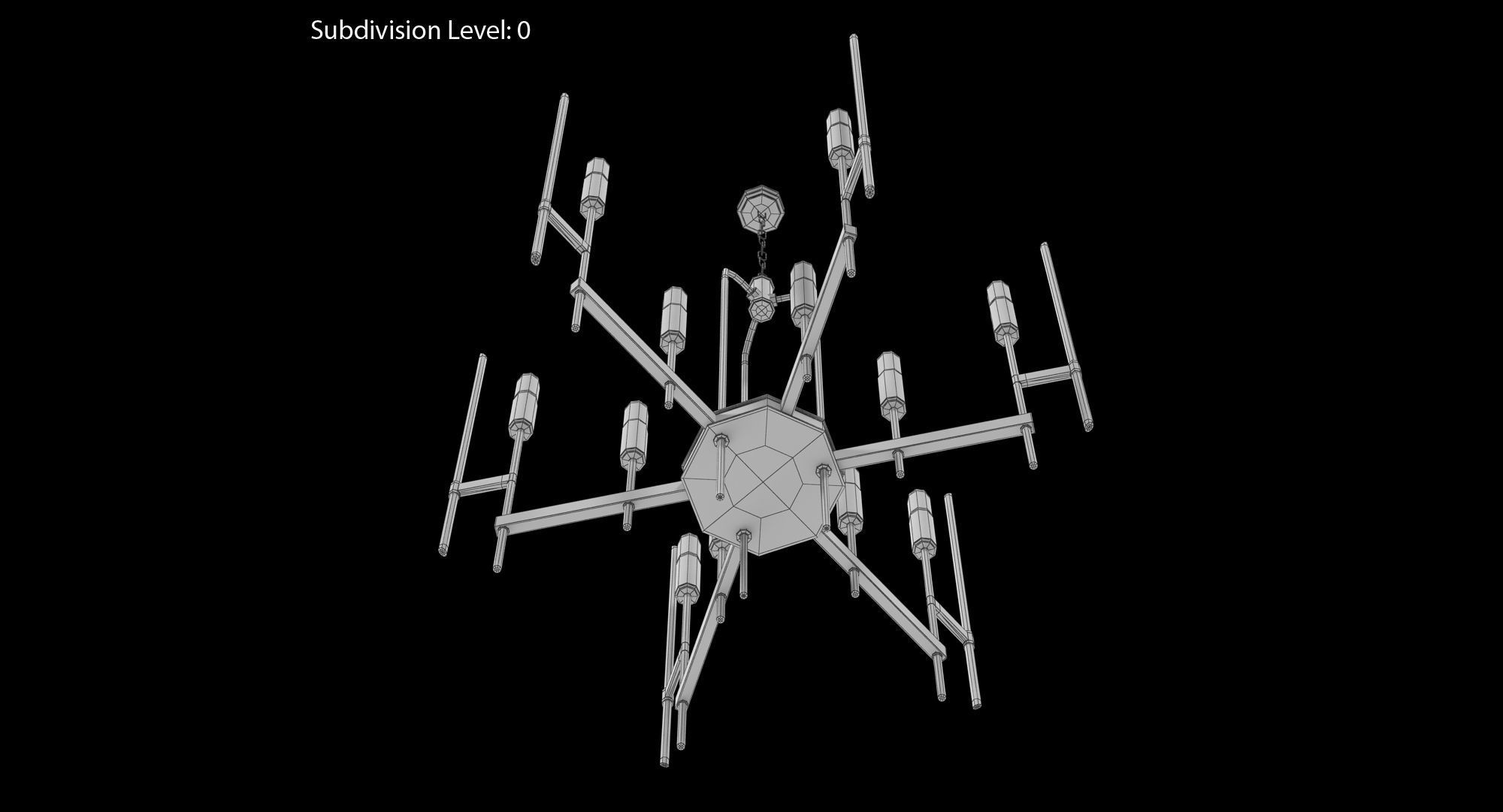 Hudson Valley Bari Chandelier Low-poly 3D model_23