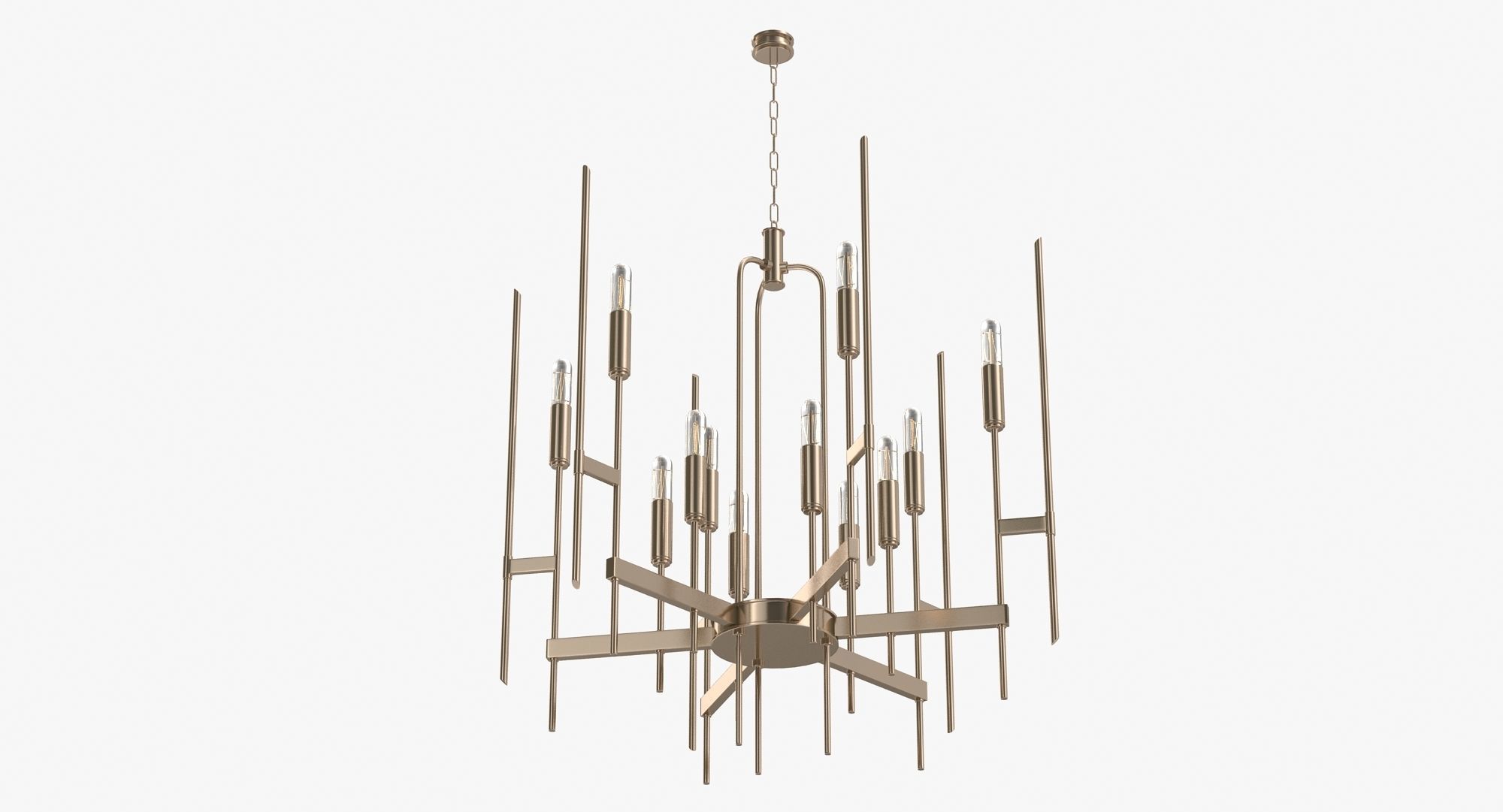 Hudson Valley Bari Chandelier Low-poly 3D model_2