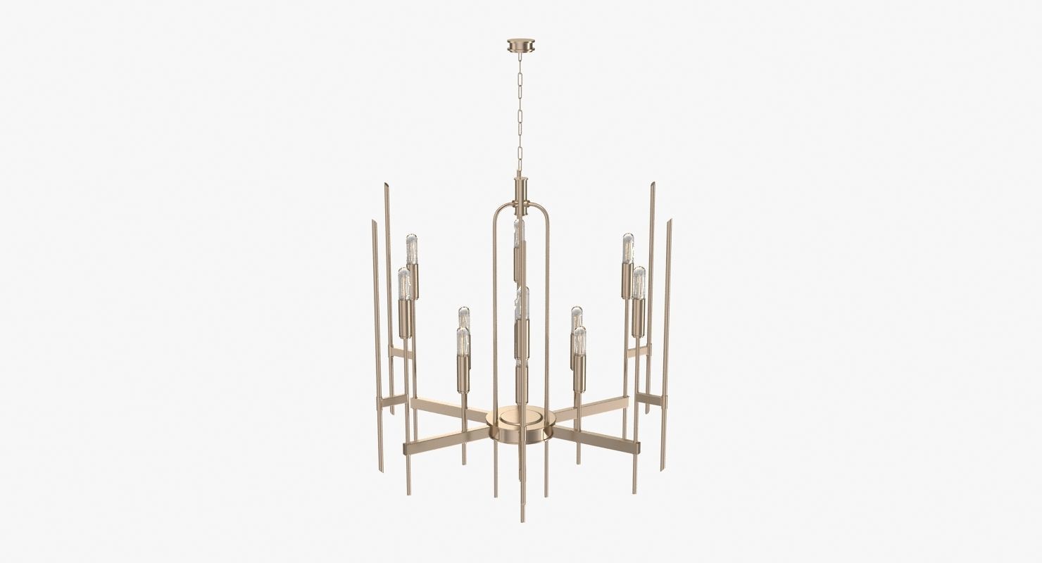 Hudson Valley Bari Chandelier Low-poly 3D model_12