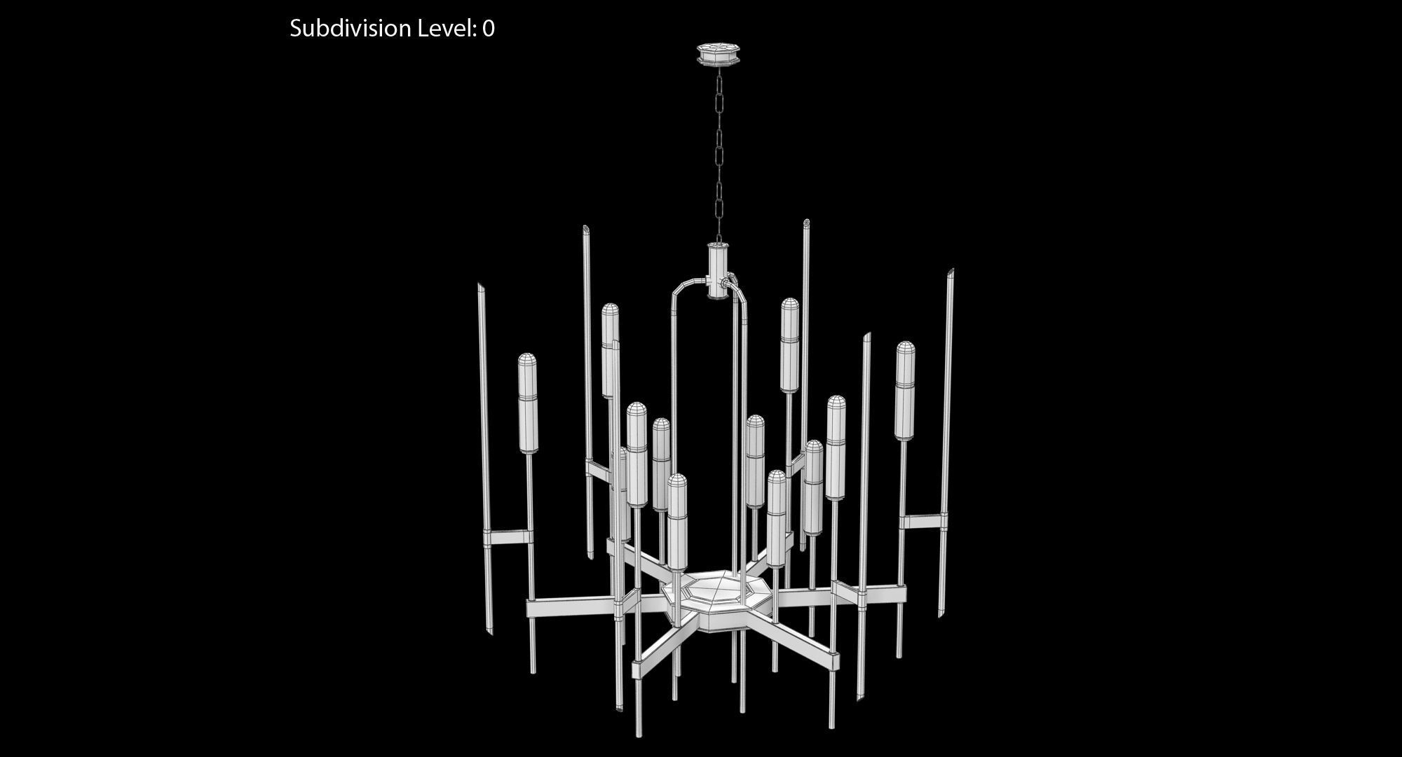 Hudson Valley Bari Chandelier Low-poly 3D model_17