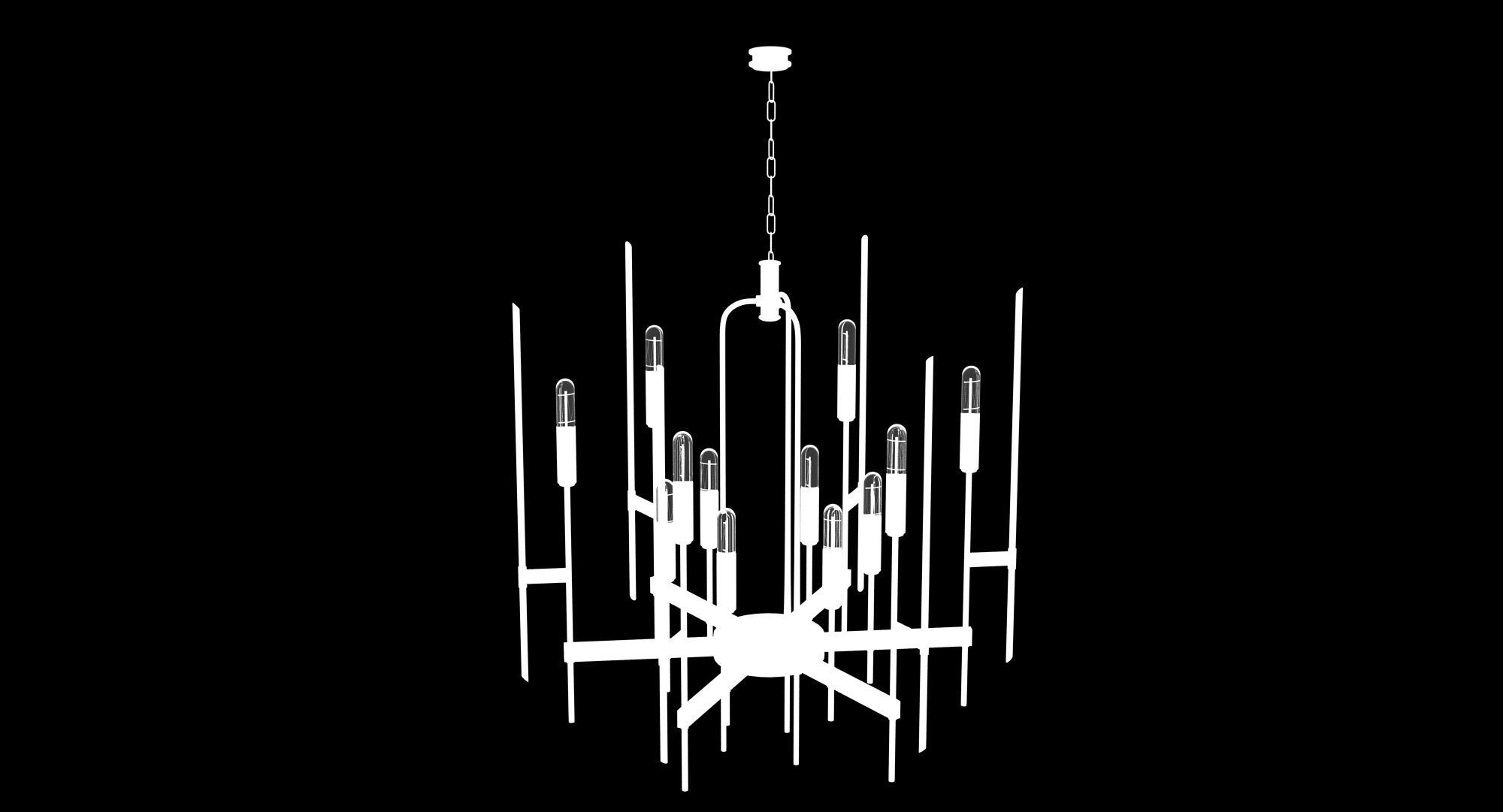 Hudson Valley Bari Chandelier Low-poly 3D model_1