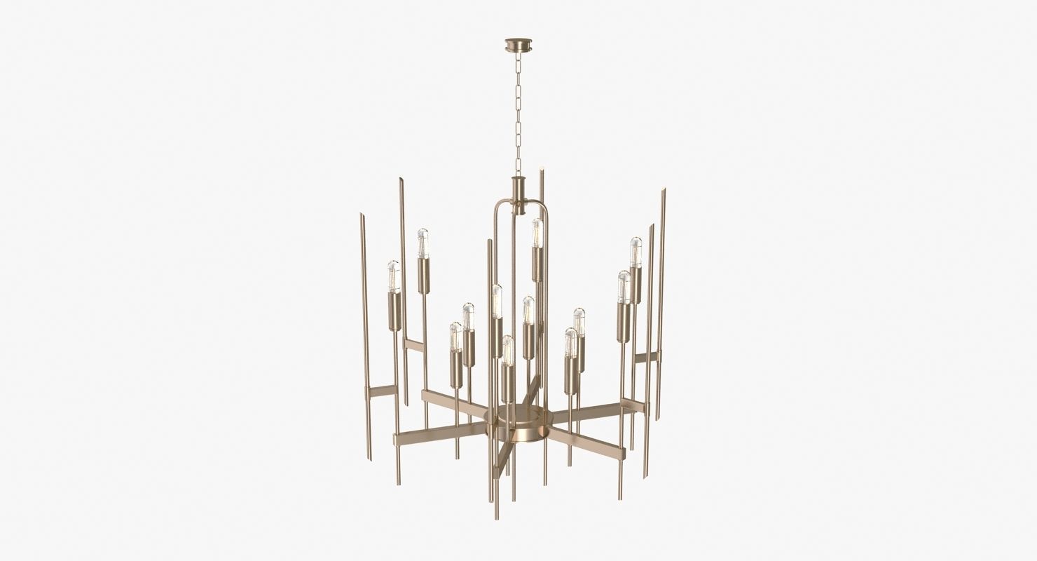 Hudson Valley Bari Chandelier Low-poly 3D model_10