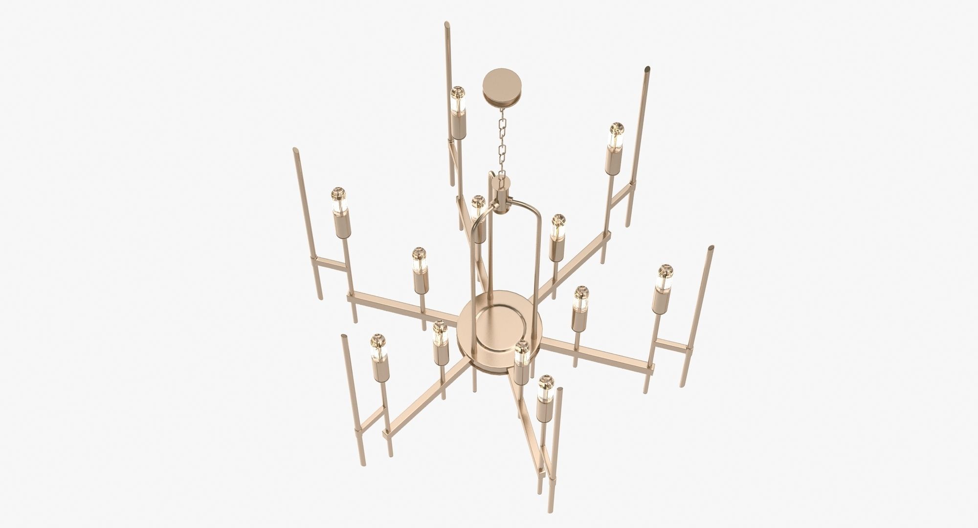 Hudson Valley Bari Chandelier Low-poly 3D model_3