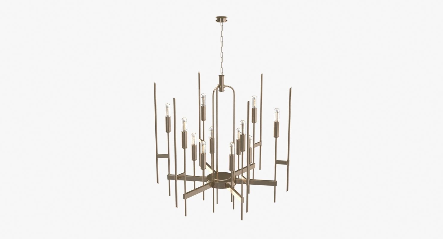 Hudson Valley Bari Chandelier Low-poly 3D model_16