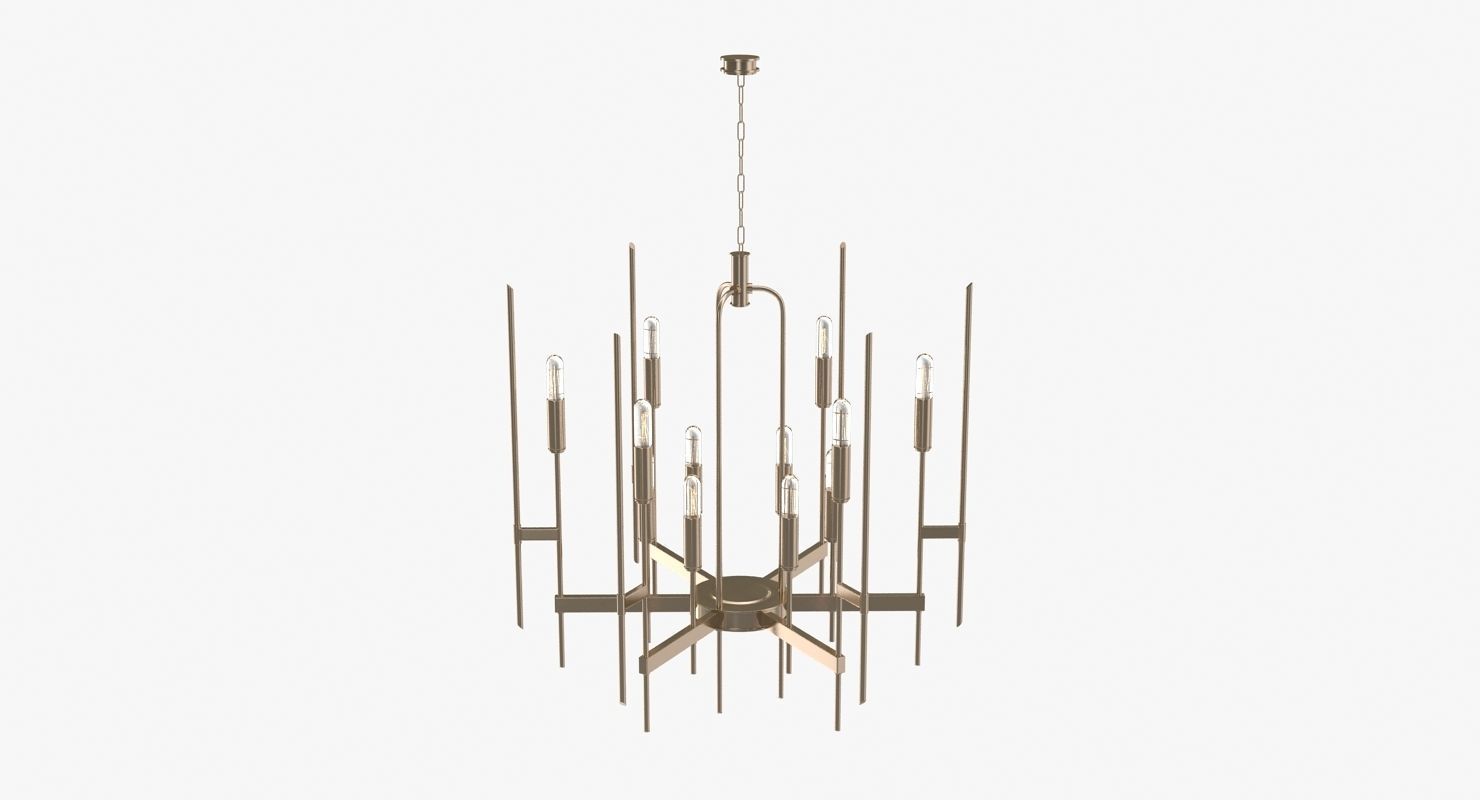 Hudson Valley Bari Chandelier Low-poly 3D model_6
