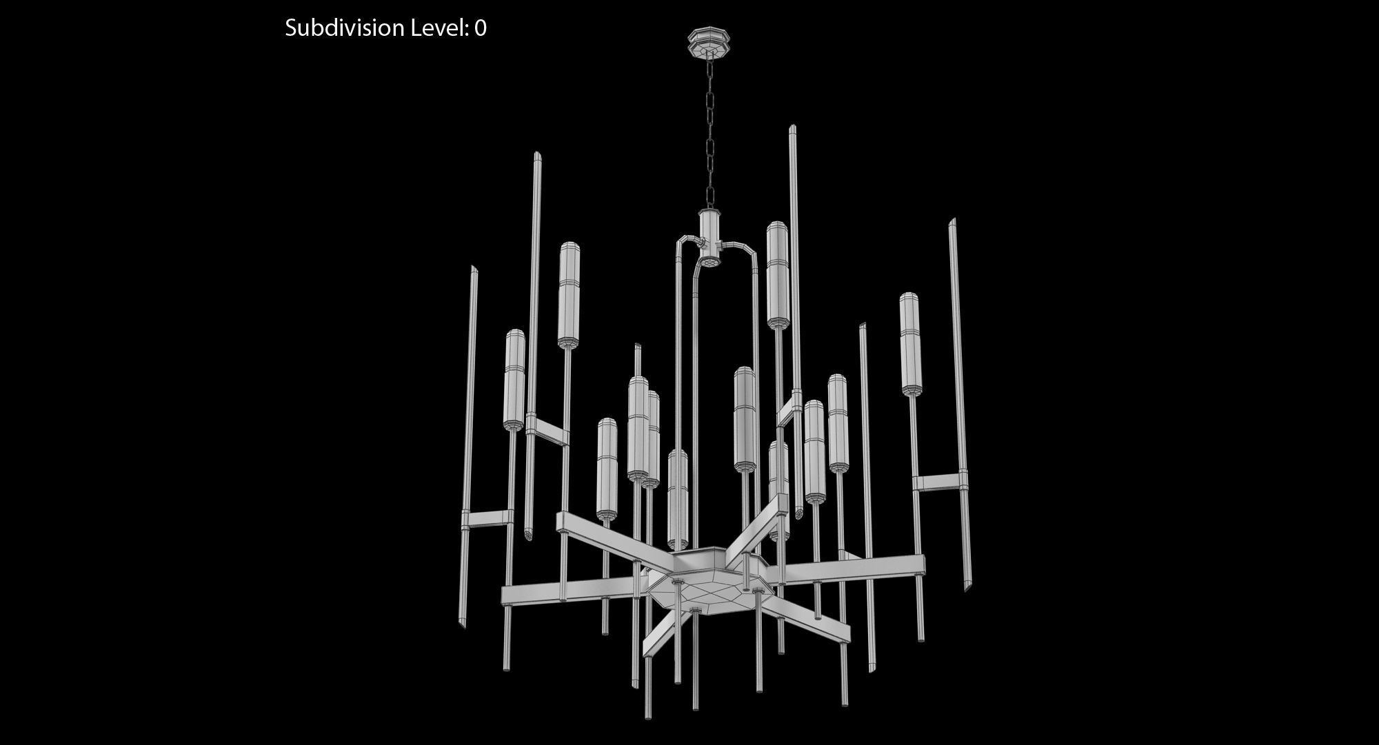 Hudson Valley Bari Chandelier Low-poly 3D model_19
