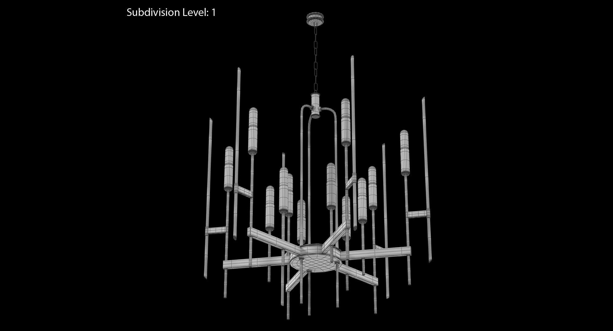 Hudson Valley Bari Chandelier Low-poly 3D model_20
