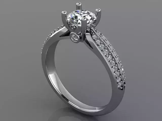 Engagement Ring 9 3DM STL OBJ MTL