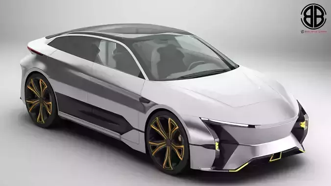 Generic Future EV SUV 2050 3D model