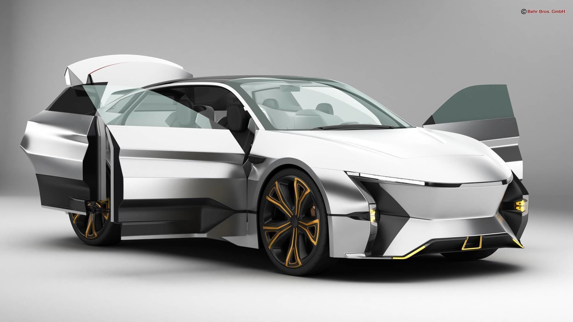 Generic Future EV SUV 2050 3D model_2