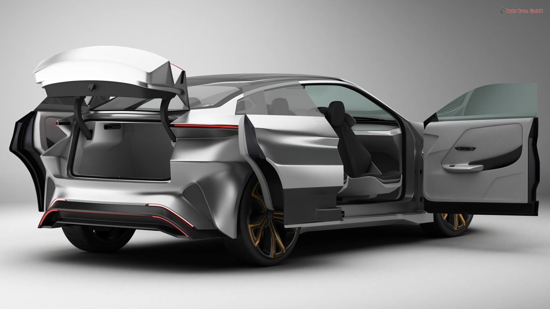 Generic Future EV SUV 2050 3D model_4