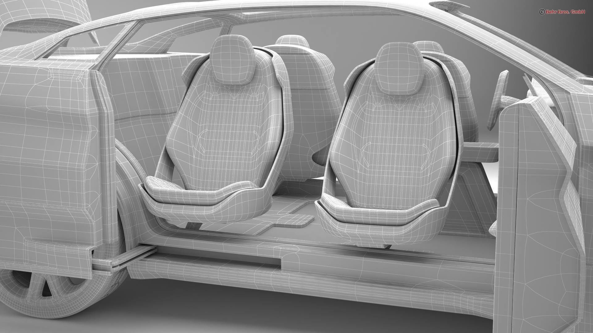 Generic Future EV SUV 2050 3D model_29