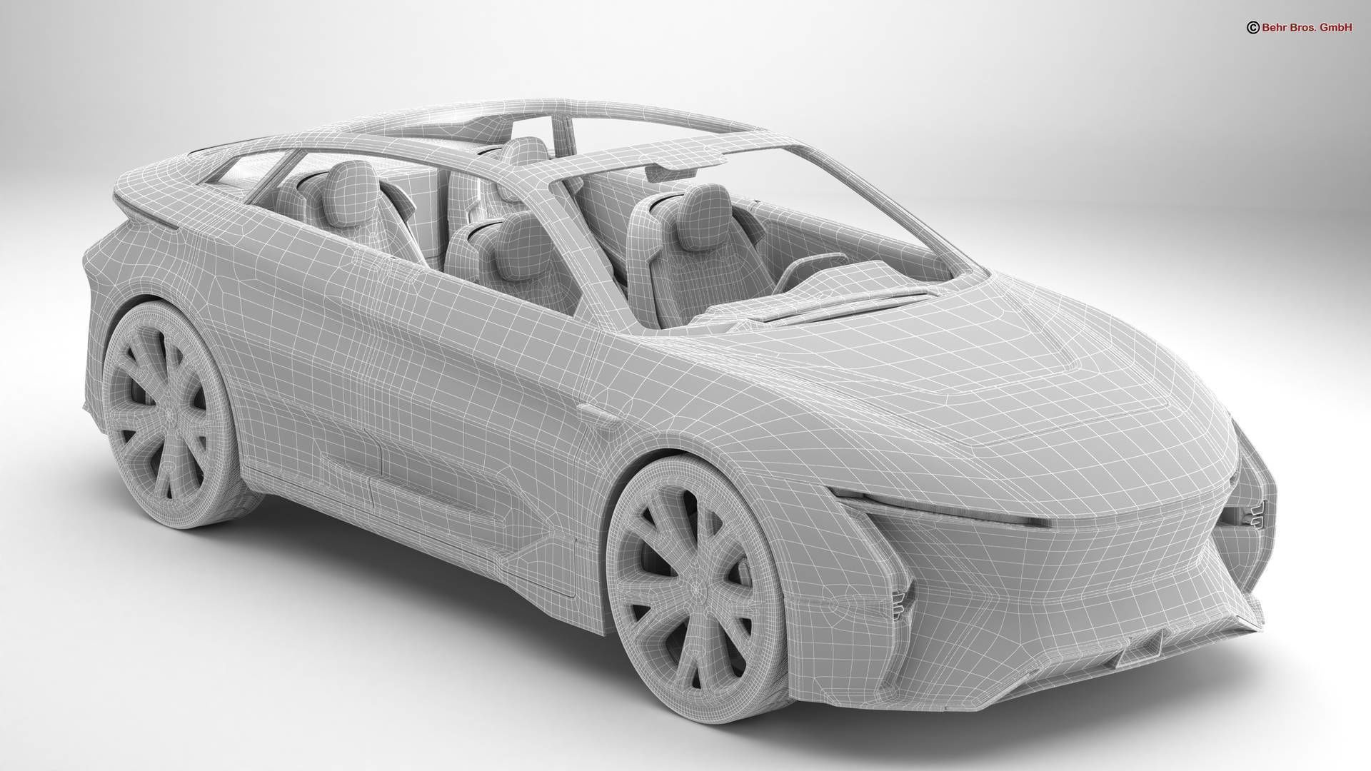 Generic Future EV SUV 2050 3D model_15