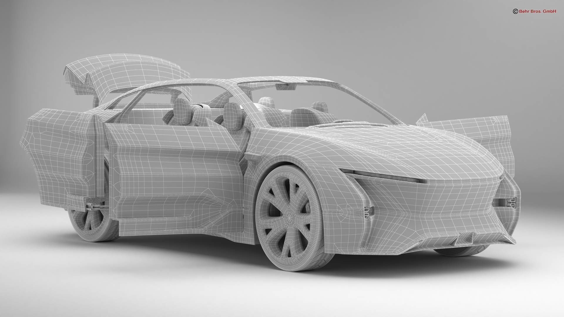 Generic Future EV SUV 2050 3D model_17