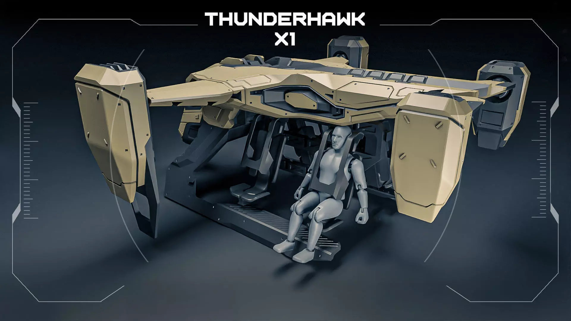 Thunderhawk X1 helicopter 3D print model_3