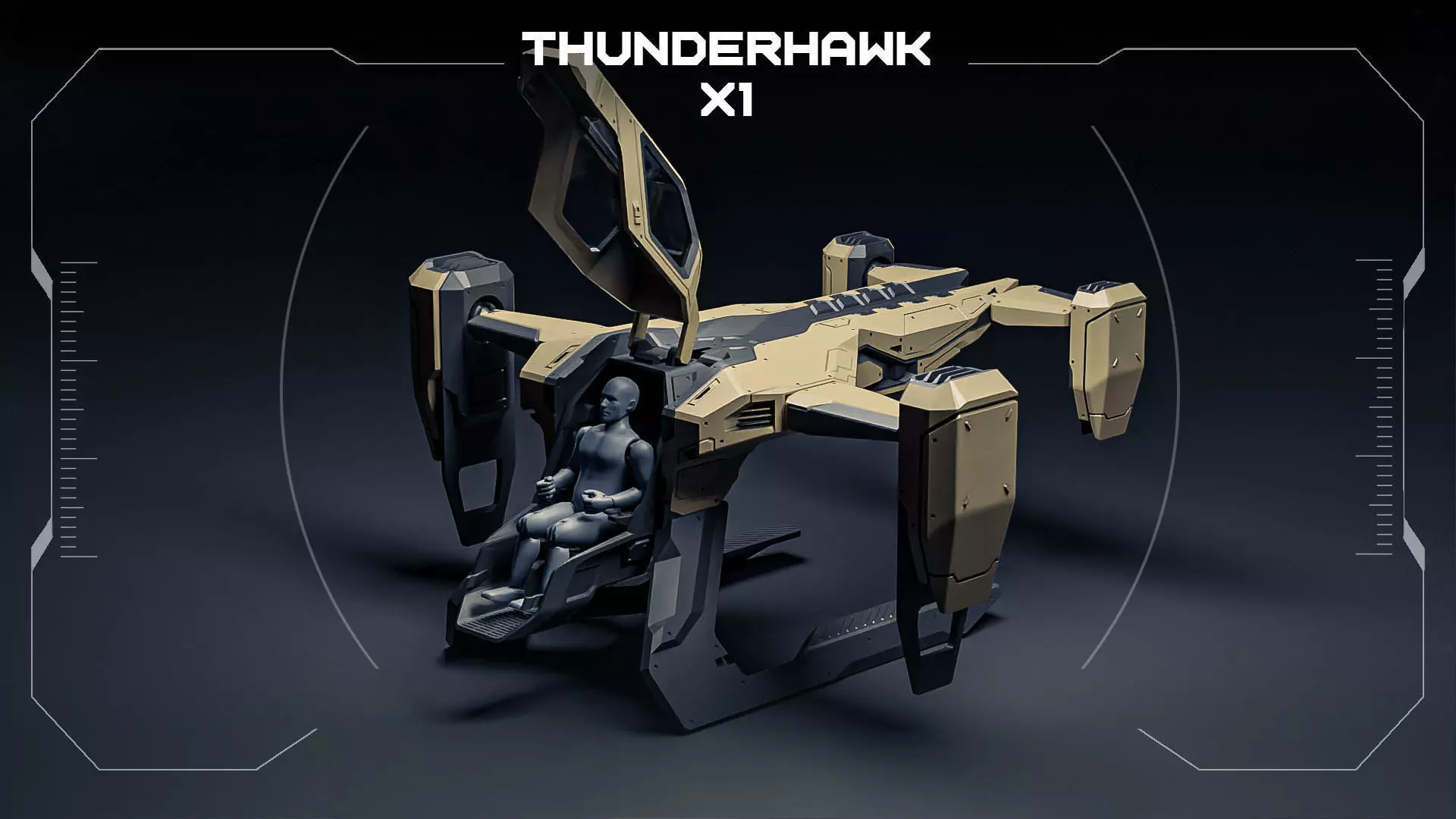 Thunderhawk X1 helicopter 3D print model_2