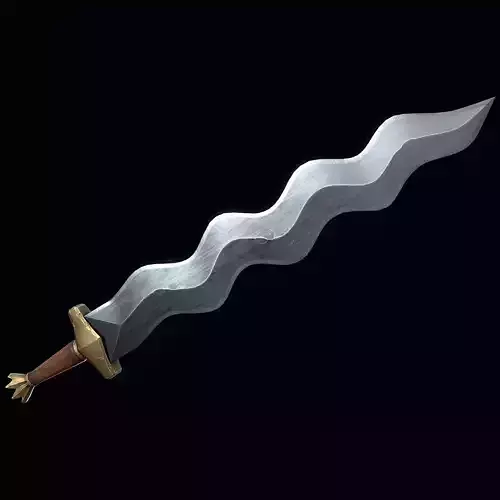 Short Flamberge Sword