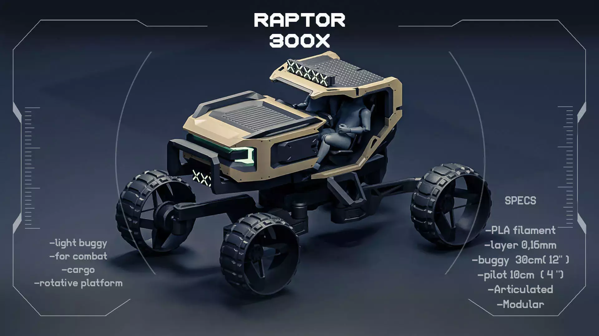Raptor 300x Buggy  3D print model_0