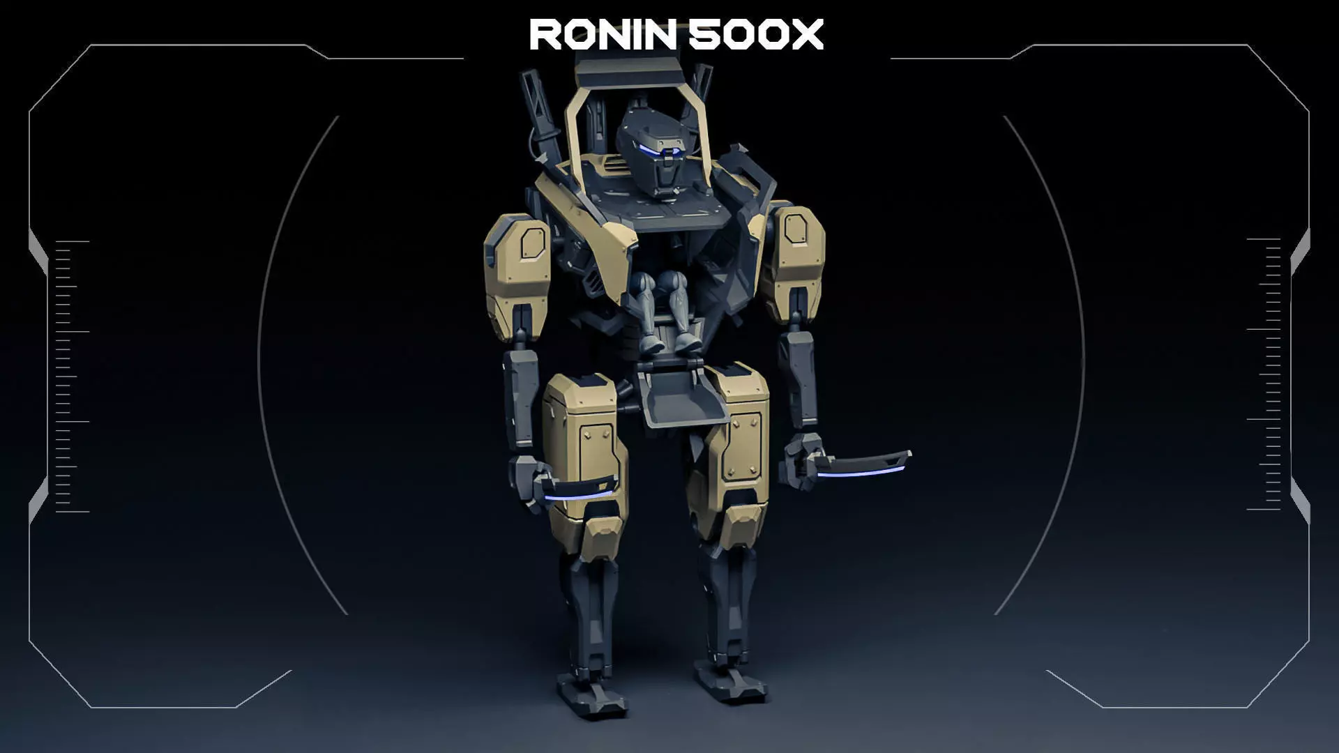 Ronin 500X Mech Samurai 3D print model_2