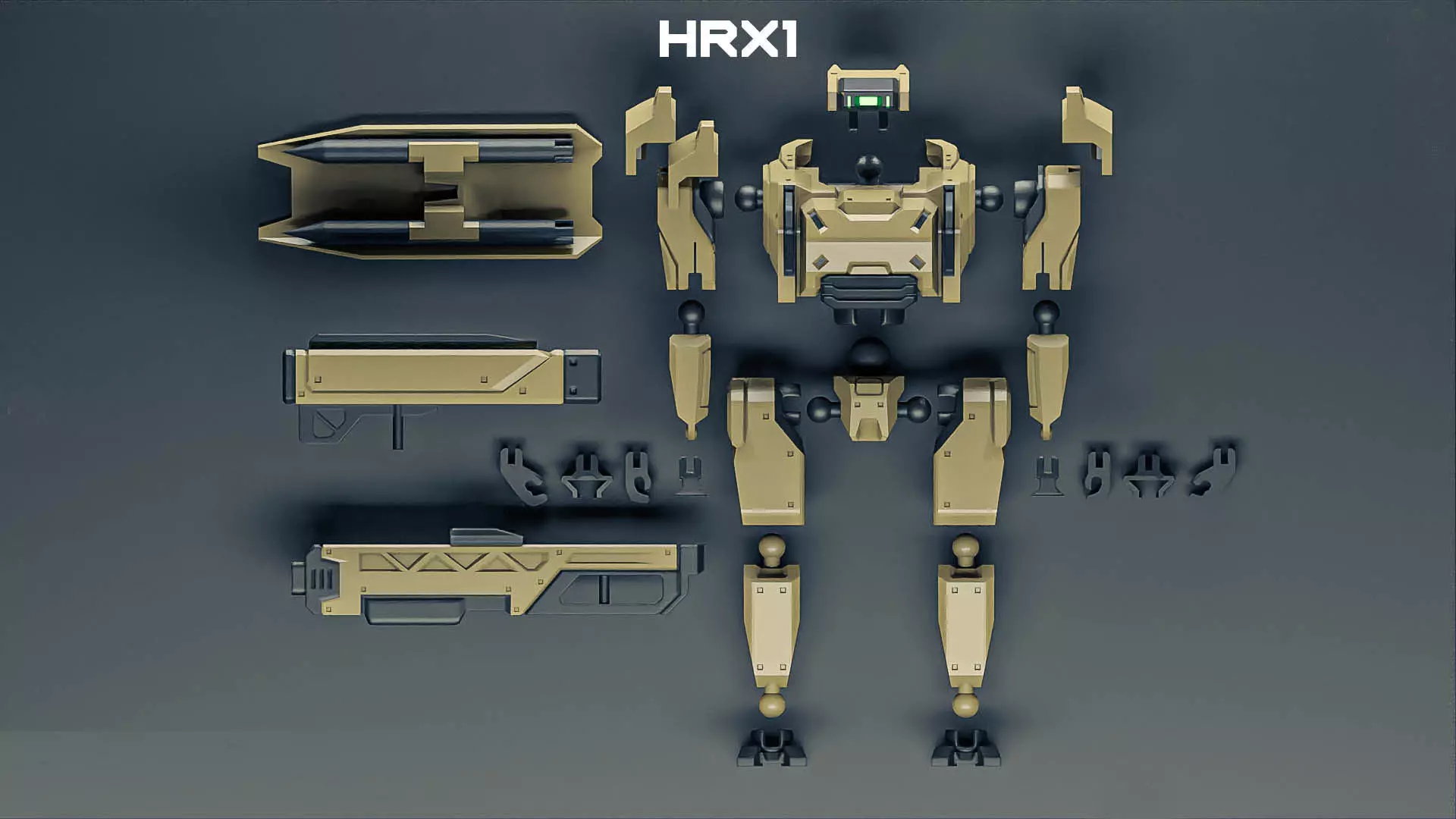 Humanoid Robot  HRX1 3D print model_2