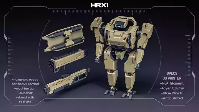 Humanoid Robot  HRX1 3D print model
