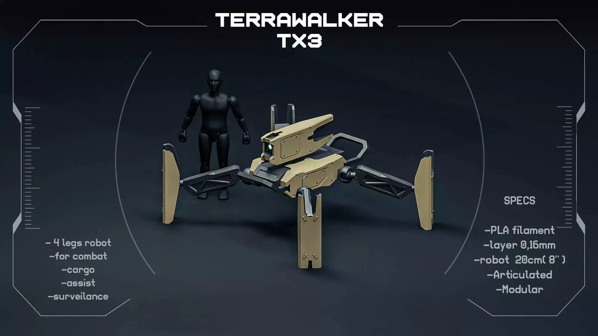 Terrawalker TX3 Robot  3D print model_0