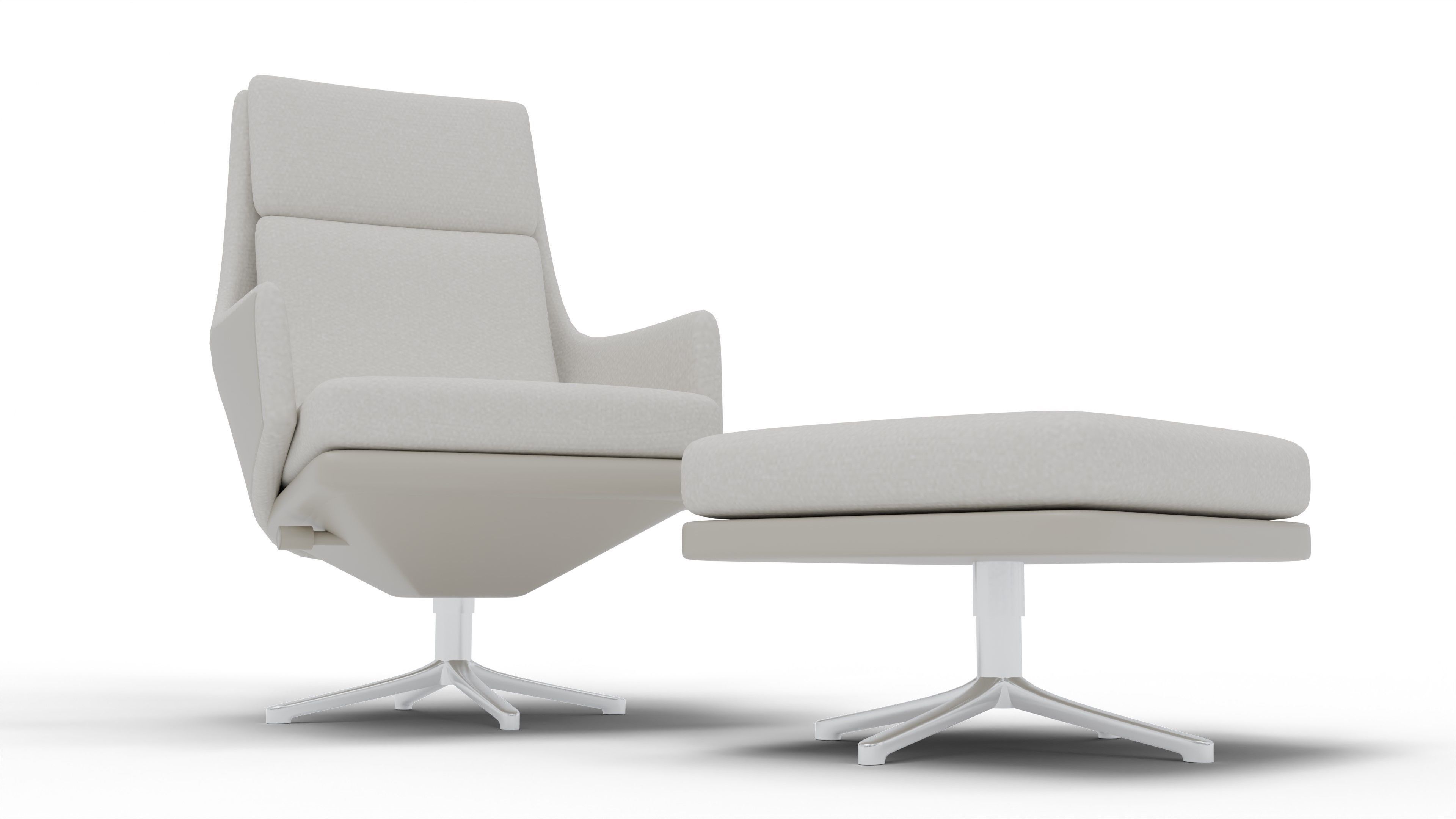 Grand Relax  Ottoman Chair 3D model_2