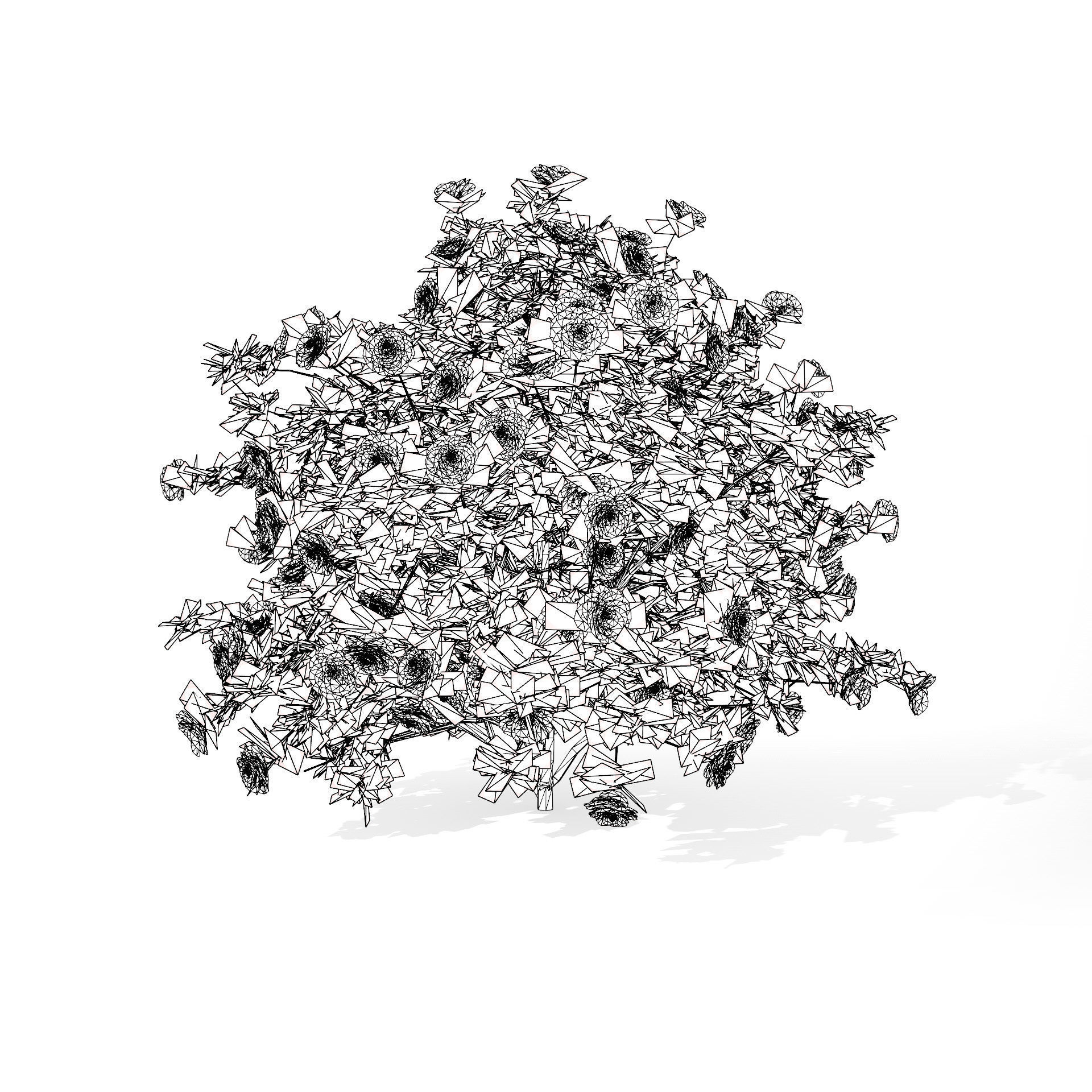 3D Camellia Flower Bush - Realistic Elegance for Your Designs Low-poly 3D model_13