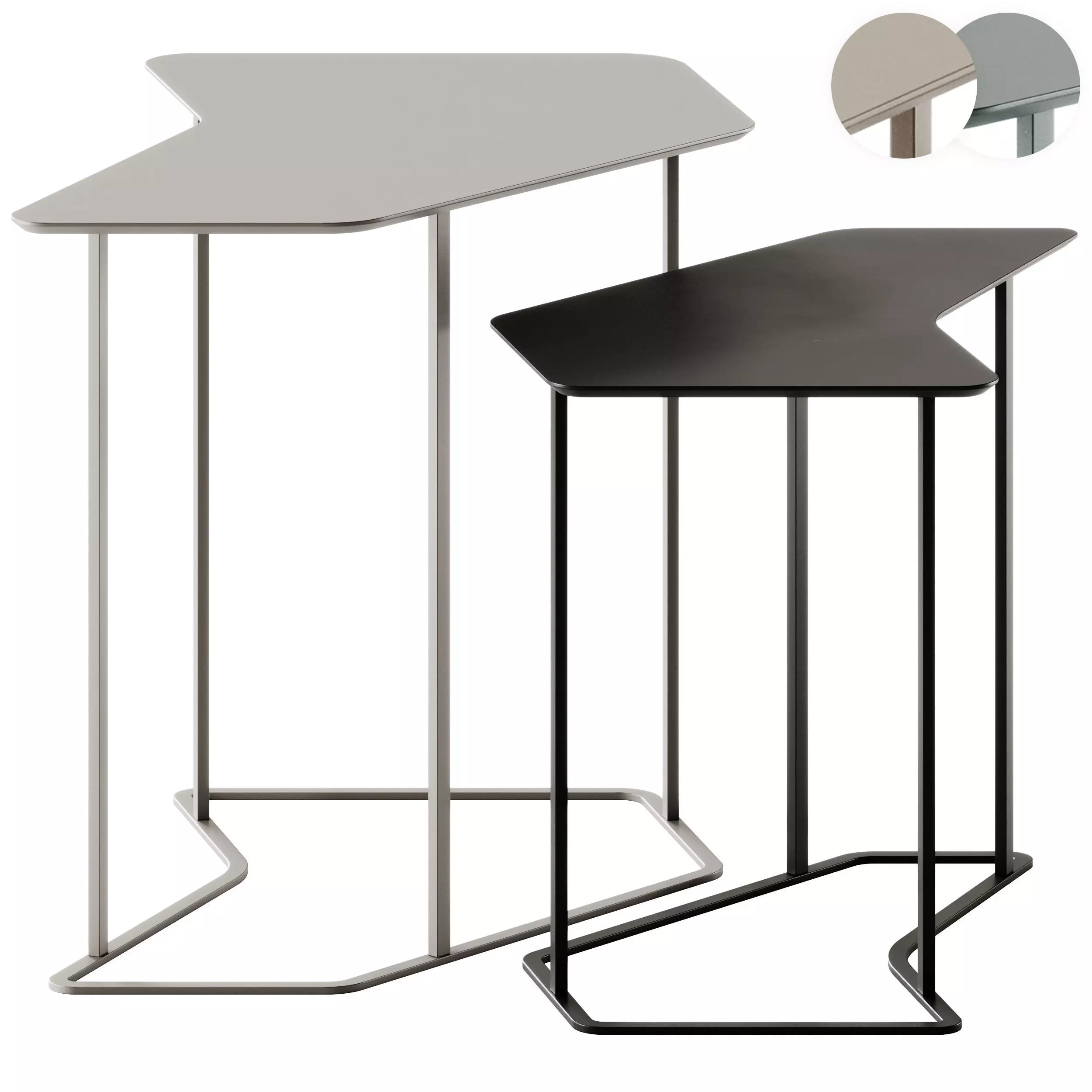 Fid Paris Elle and Lui Side Tables 3D model